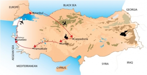 magnificient turkey map